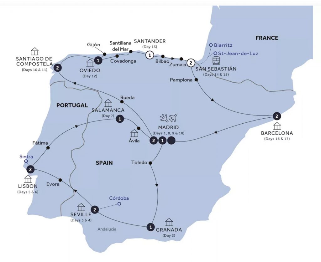 spain portugal tour